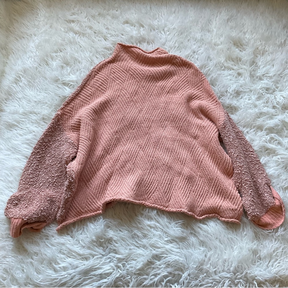 Free People Cuddle‎ Up Pullover Sweater in Rose - Picture 5 of 5